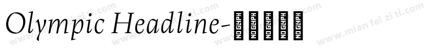 Olympic Headline字体转换